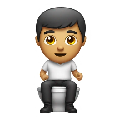 Man on toilet sticker