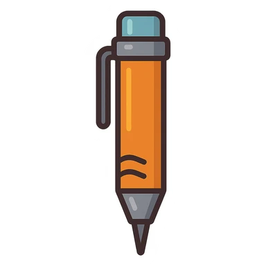flat toon style mechanical pencil sticker