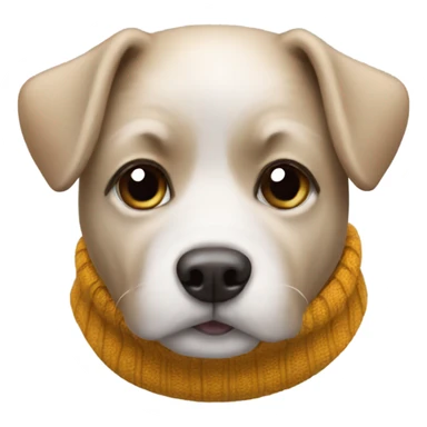 Dog wearing a sweater sticker