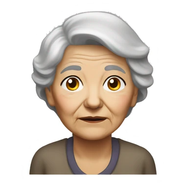 Old woman waiting for something that will not happen sticker