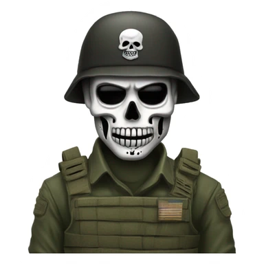 soldado com mascara de caveira  sticker