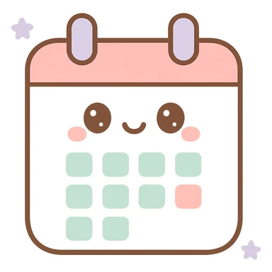 calendar icon, playful and colorful, suitable for children sticker