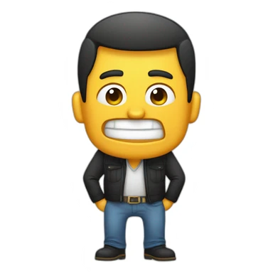 hombre rico riendo brazos abiertos mucho dinero sticker