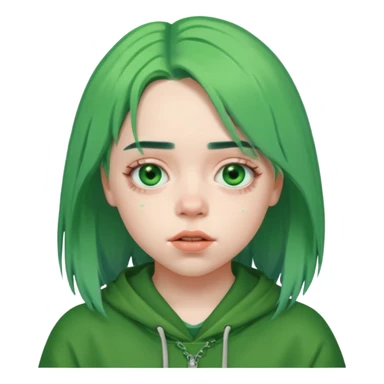 Billie Eilish just face  sticker
