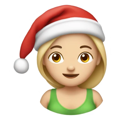 Pregnant with Santa hat sticker