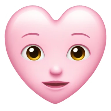 Baby pink heart with no face sticker