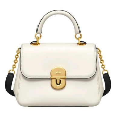 channel bag in white and gold  sticker