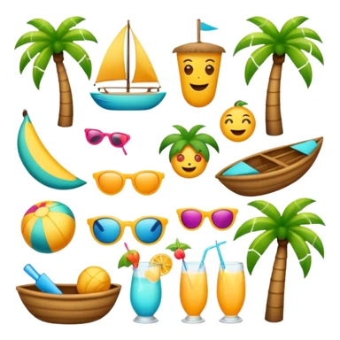 Bahama themed emojis sticker