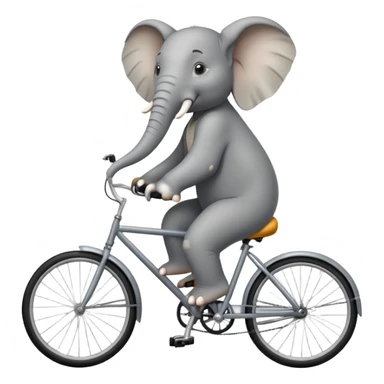 elephant riding a bicycle sticker