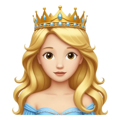 Princess with Flowing Golden Hair sticker
