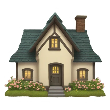 cottage house sticker