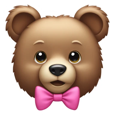 bear with a pink bow sticker