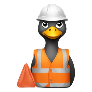 Goose dustbin man sticker