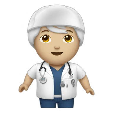Emergency room nurse male white sticker