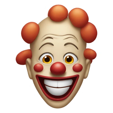 Clown face upside down  sticker