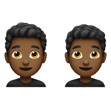 two boys in black shirts sticker