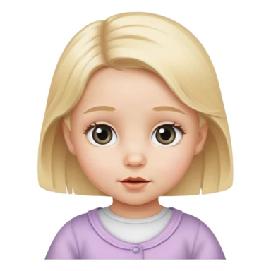 A grey eyed blonde hair baby girl sticker