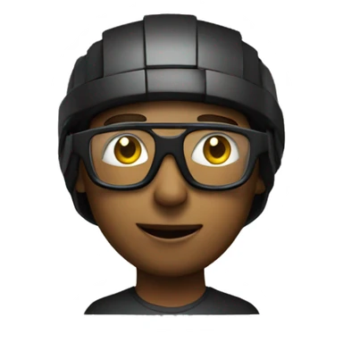 Video editor face black goggles  sticker