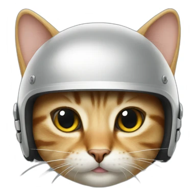 cat with helmet sticker