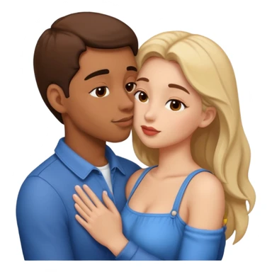 Yo y mi novia dandonos un beso sticker