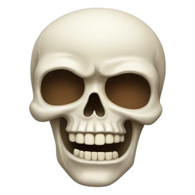 Skull winking with bow on head sticker
