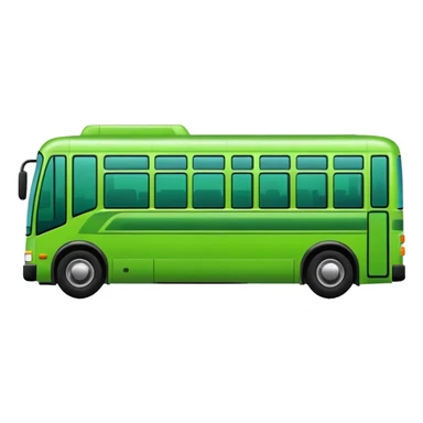 bright green city bus facing right sticker