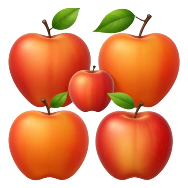 Orange, Apricot, Apple sticker