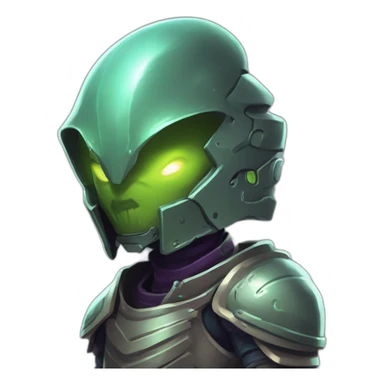 alien character wearing heavy armour futuristic roguelike rpg style inspired by slay the spire sticker