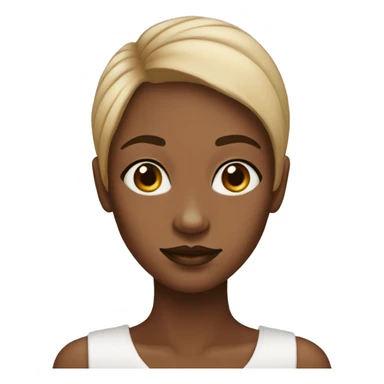 A woman with bronze skin and vitiligo sticker