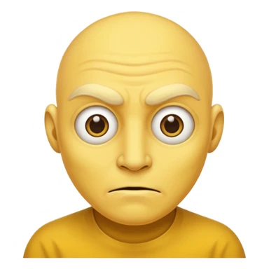 Bog eyed yellow man dealing like a moron sticker