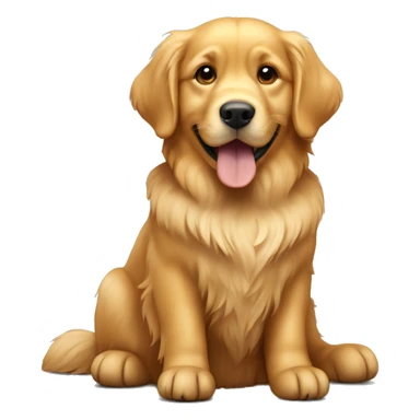 Golden retriever sitting sticker