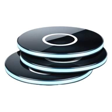 two black computer disk sticker