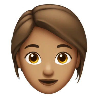 tan girl with brown hair and eyes sticker