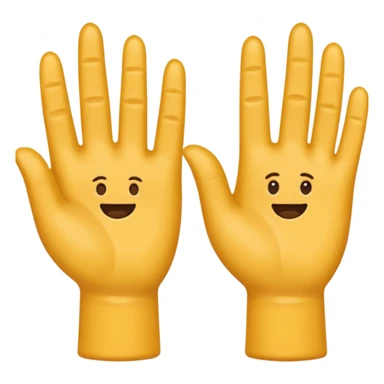 créer un emoji avec le signe de jul : c’est deux main côte à côté avec l’index et le majeure de levé sticker