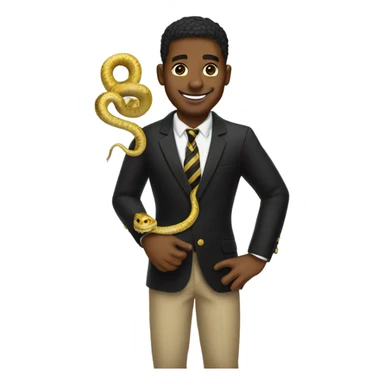 A alpha phi alpha man with a snake hand sticker