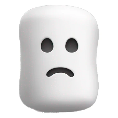 marshmellow with no face and with no eyes sticker