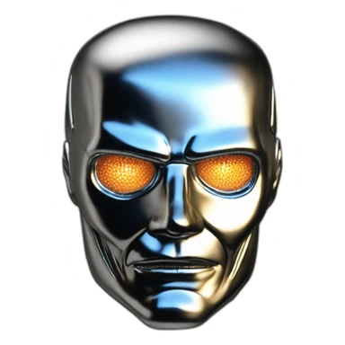 the T-1000 from the movie Terminator 2 in liquid metal form sticker