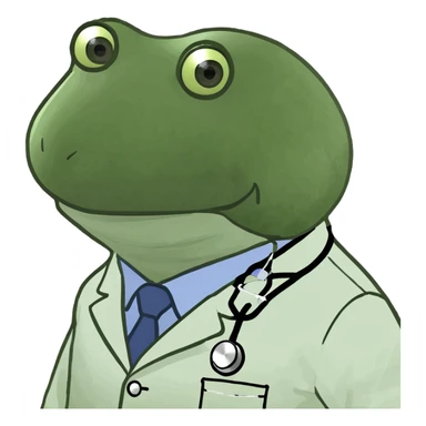 Frog doctor sticker
