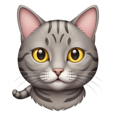 gato gris atigrado  sticker