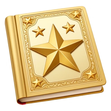 book with star design in the cover sticker