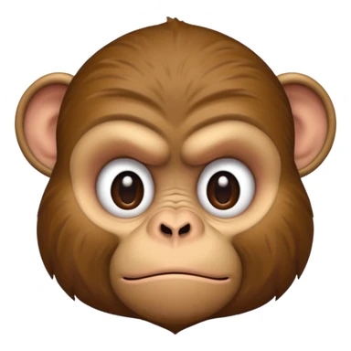 Grumpy monkey sticker