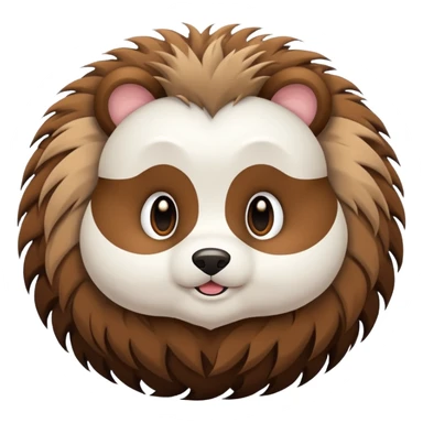 animal fur ball sticker