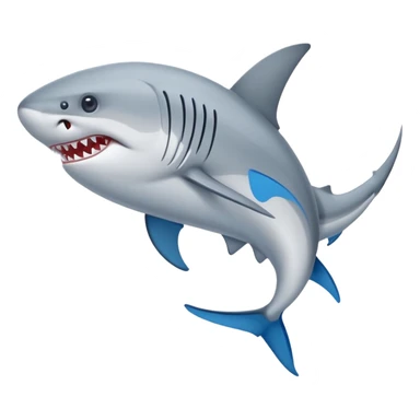 Tiburón con 3 patas y tenis Nike azules sticker