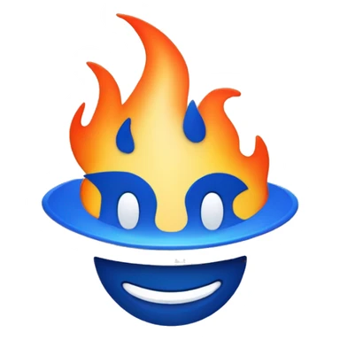 atlassian software logo with flames around it sticker