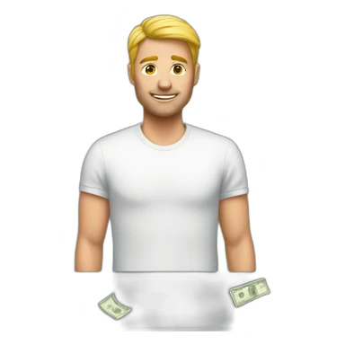 man with a lot money around us sticker