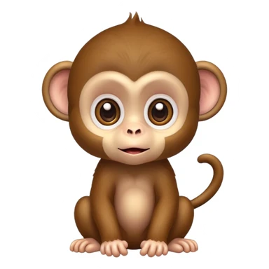 cute baby monkey with big eyes sticker