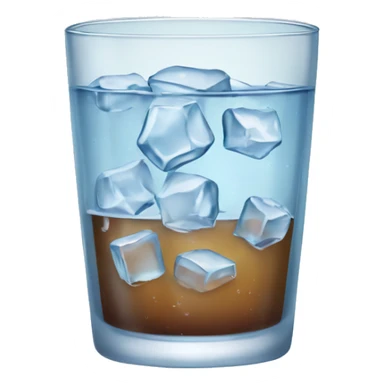 Glass of ice water sticker