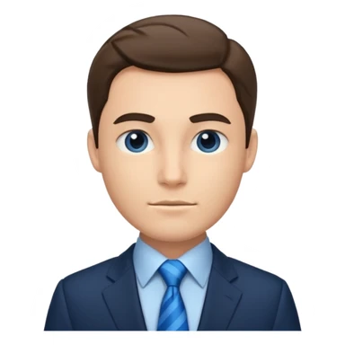 guy with suit and blue tie sticker