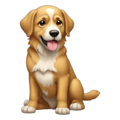 Chien sur ours sticker