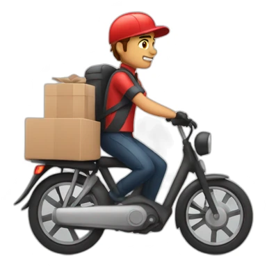 zomato delivery boy on bike sticker